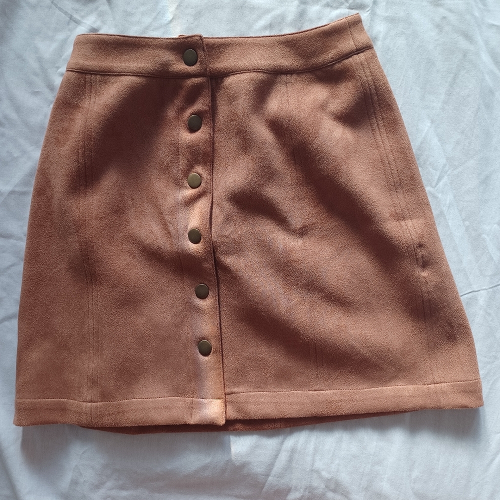 Suede Like mini skirt